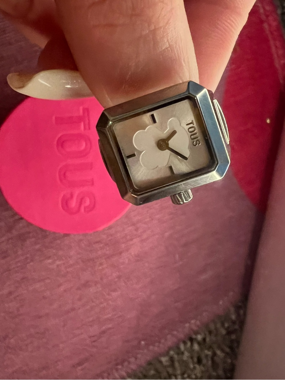 TOUS Silver Karat Steel Ring Watch - Picture 8 of 8
